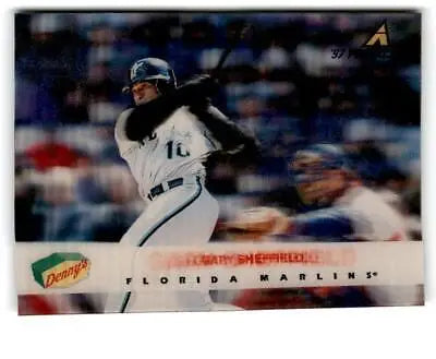 Gary Sheffield baseball card from 1997 Pinnacle Denny’s Holograms trading cards collection