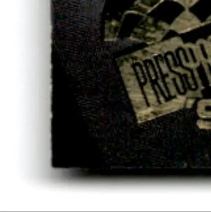 Textured black box with distressed label for 1997 Press Pass Racing Geoff Bodine #16