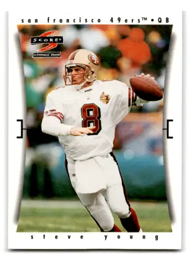 1997 Score Steve Young football card with original gloss - Simply Sandoval Collectibles