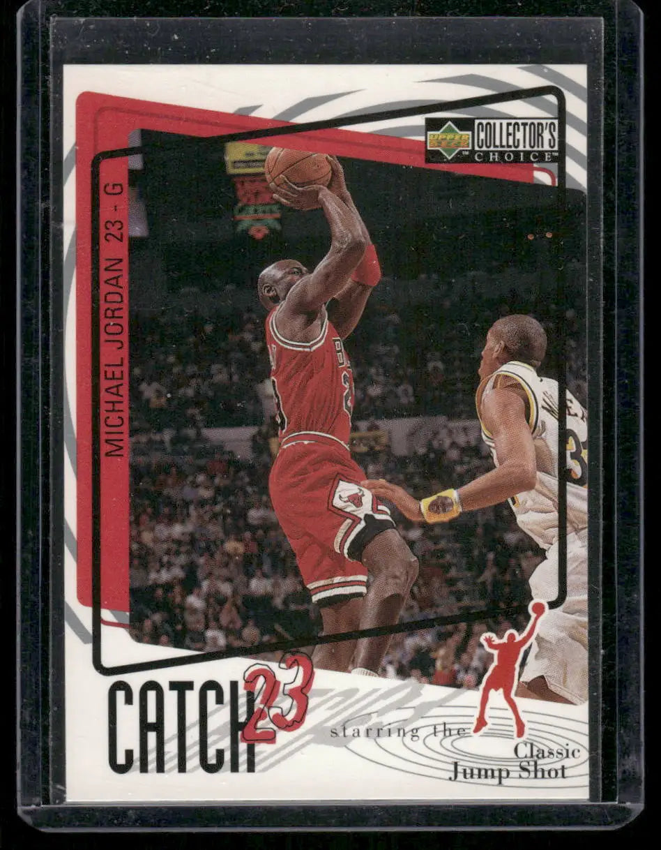 Michael Jordan Catch 23 basketball trading card from 1997 Upper Deck Collector’s Choice