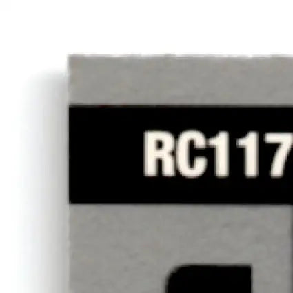 Gray and black rectangular object with white text from 1997 Upper Deck Racing Loy Allen #117a