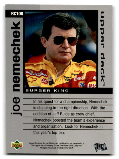 1997 Upper Deck Racing Road to the Cup Joe Nemechek #RC108 - Trading Card