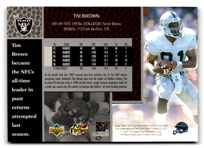 1997 Upper Deck UD3 #88 Tim Brown - Collectible Trading Card