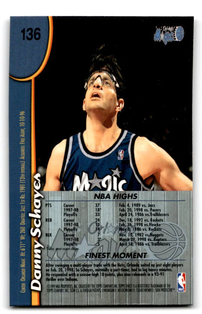 1998-99 Finest Danny Schayer #136 with protector - Trading Card