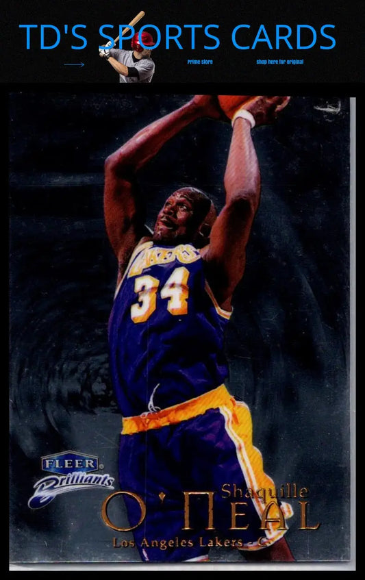 1998-99 Fleer Brilliants #100 Shaquille O’Neal trading card featuring the NBA star