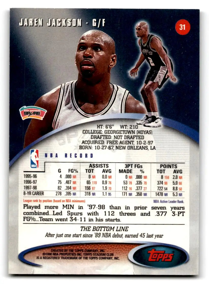 1998-99 Stadium Club #31 Jaren Jackson - Trading Card