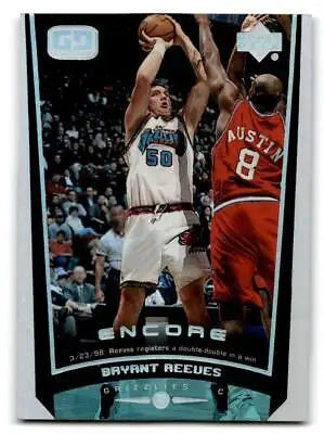 Basketball trading card of Bryant Reeves from 1998-99 Upper Deck Encore #85