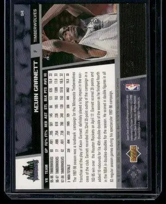 1998-99 Upper Deck Game Dated Kevin Garnett #94 Basketball - Basketball Card