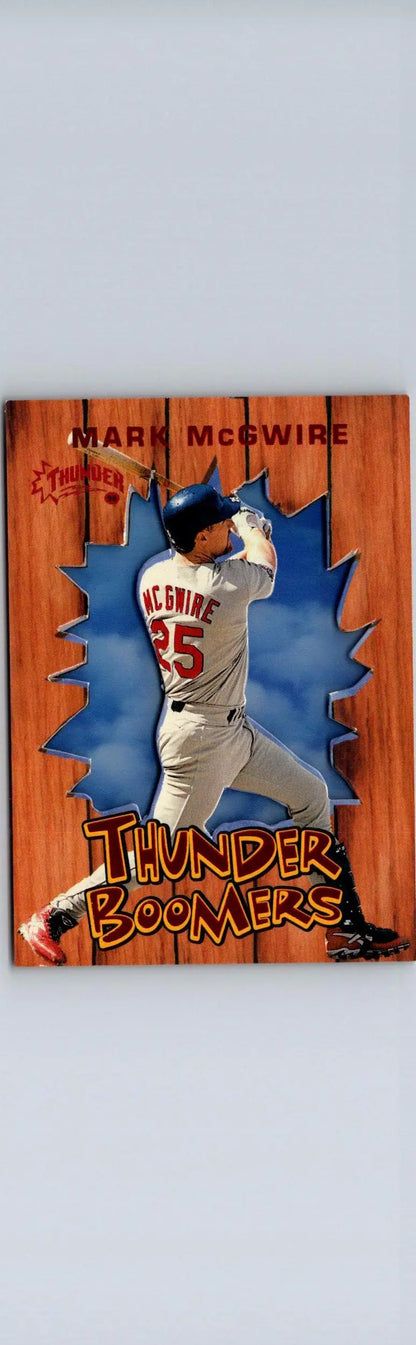 1998 Circa Thunder Mark McGwire baseball card showing Mark McGwire in batting stance