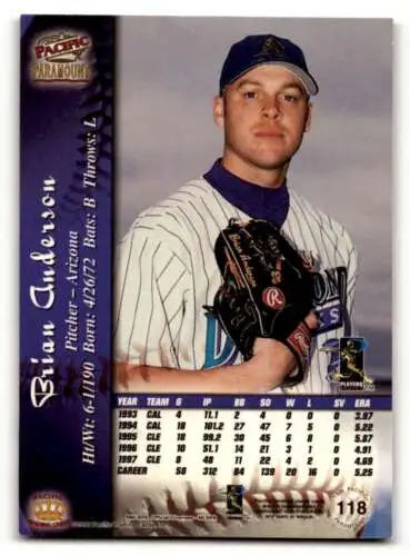 Original gloss 1998 Pacific Paramount #118 Brian Anderson Arizona Diamondbacks card