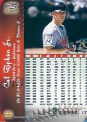 Cal Ripken Jr. baseball card from 1998 Pacific Paramount Copper NM-MT Orioles edition