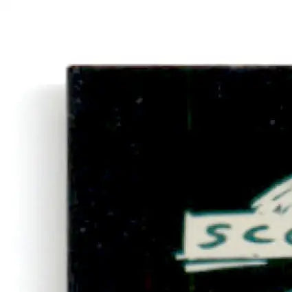 Corner of a black Score Baseball Kevin Brown Showcase Series card or book cover