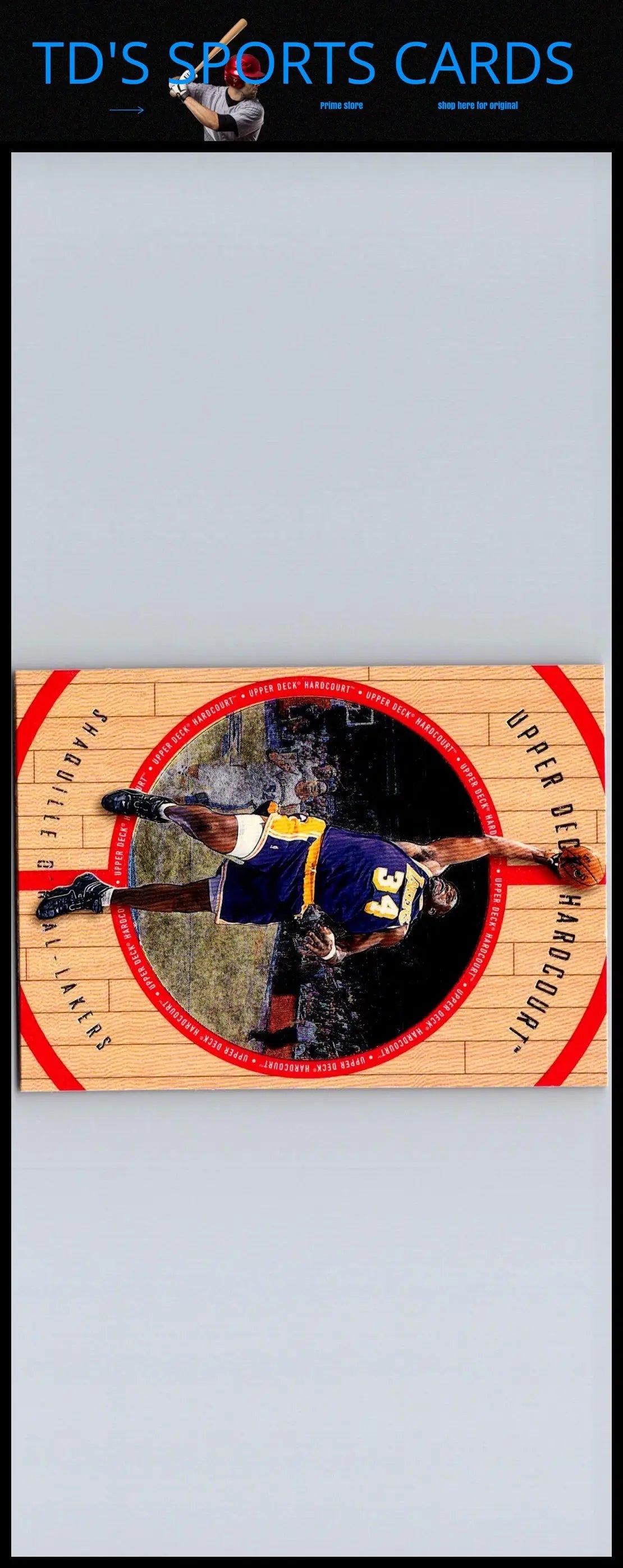 1998 Upper Deck Hardcourt #53 Shaquille O’Neal Home Court Advantage basketball card