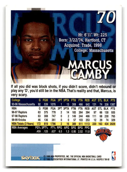 1999-00 Hoops #70 Marcus Camby - Trading Card