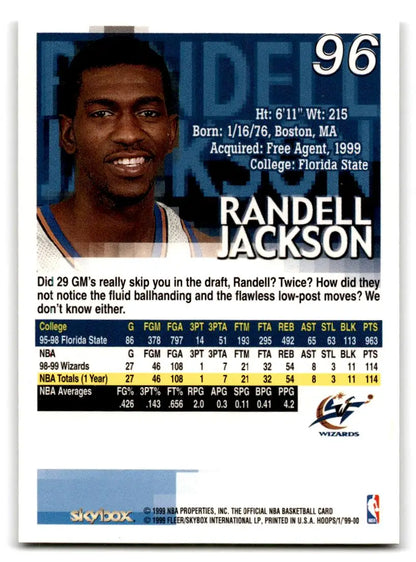 1999-00 Hoops #96 Randell Jackson - Trading Card