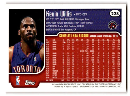 1999-00 Topps #228 Kevin Willis - Trading Cards