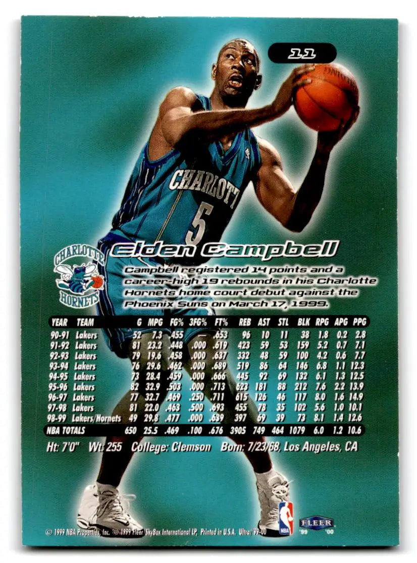 1999-00 Ultra #11 Elden Campbell - Trading Card