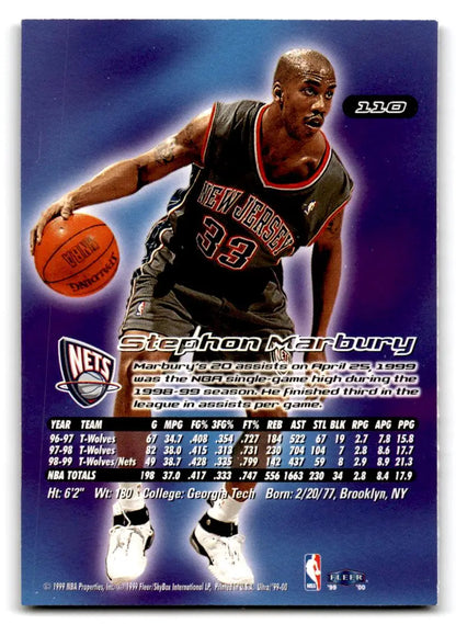 1999-00 Ultra #110 Stephon Marbury - Trading Card