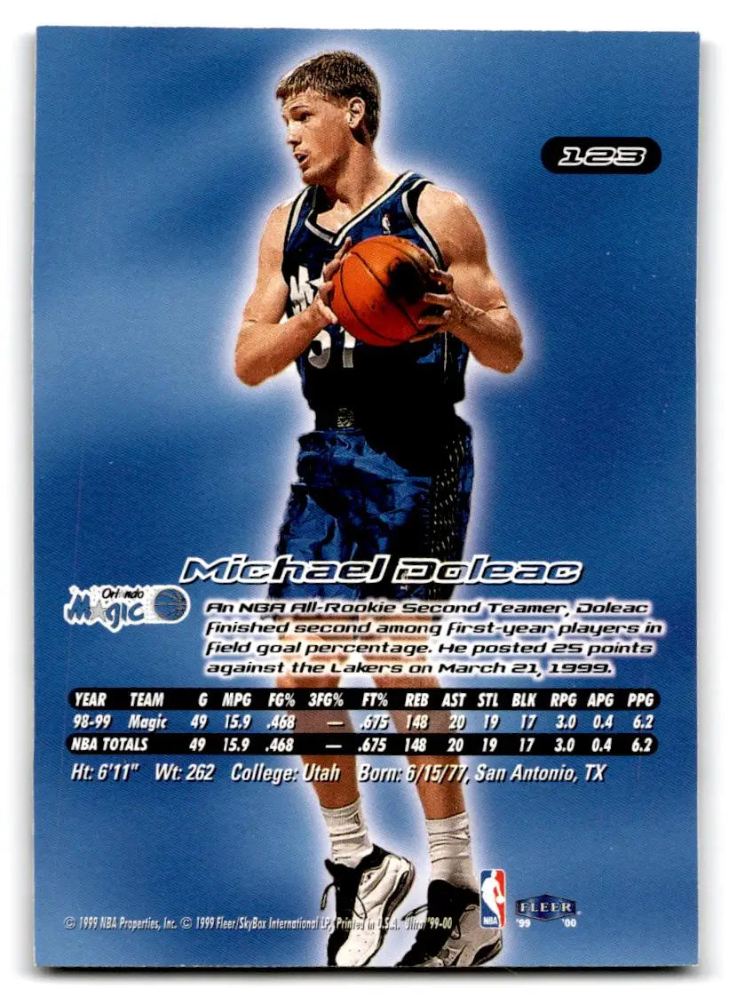 1999-00 Ultra #123 Michael Doleac - Collectible Trading Card