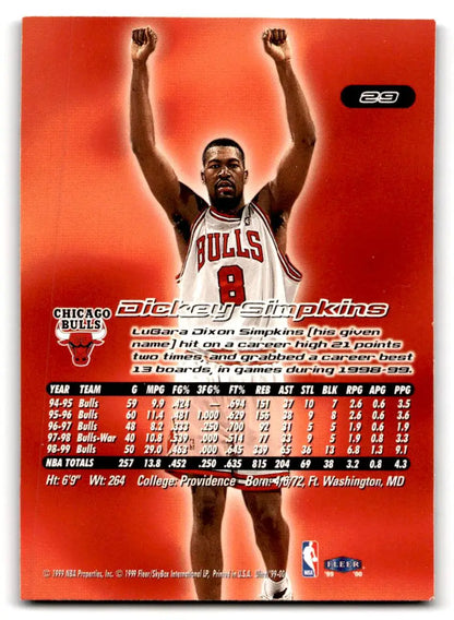 1999-00 Ultra #29 Dickey Simpkins - Trading Cards