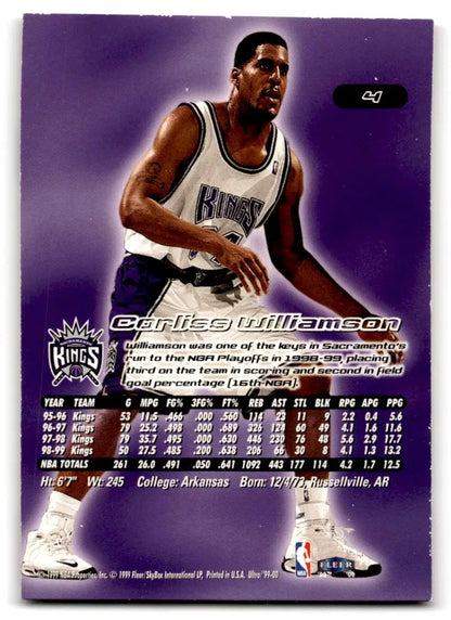 1999-00 Ultra #4 Corliss Williamson - Trading Cards