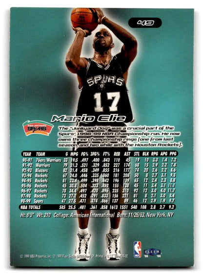 1999-00 Ultra #49 Mario Elie - Trading Card
