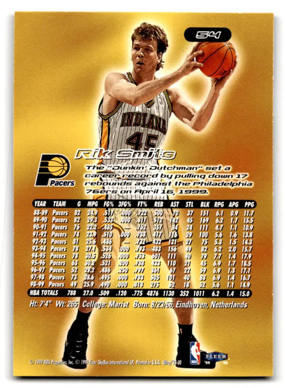 1999-00 Ultra #54 Rik Smits - Trading Cards