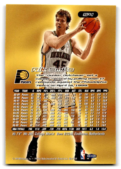 1999-00 Ultra #54 Rik Smits - Trading Cards