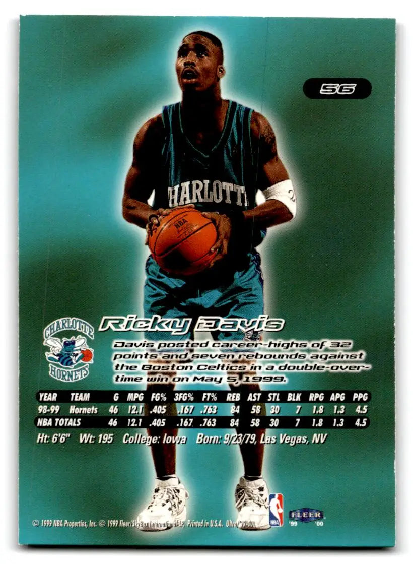1999-00 Ultra #56 Ricky Davis - Trading Card