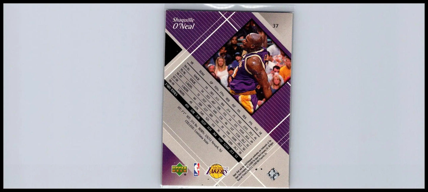 Shaquille O’Neal basketball card from 1999-00 Upper Deck Black Diamond #37 collection