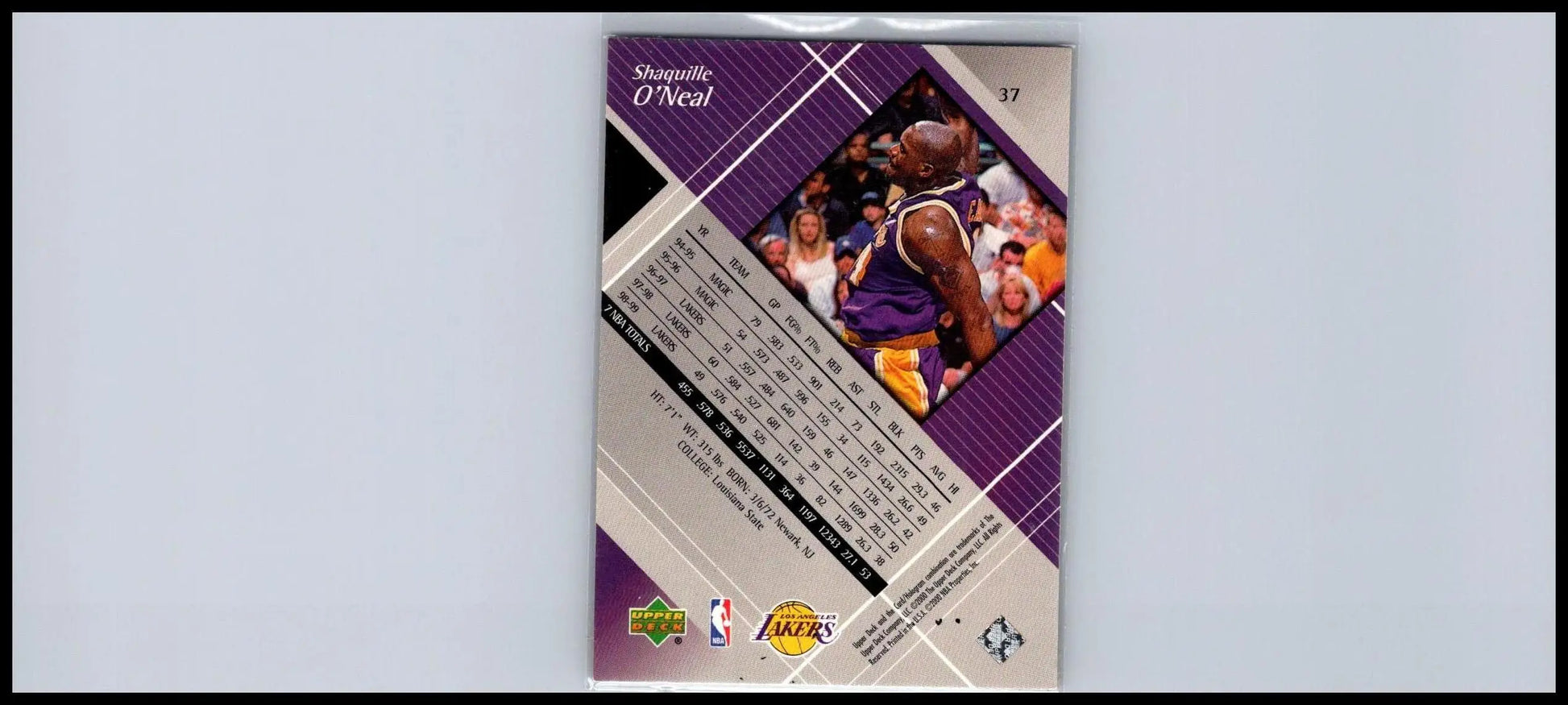 Shaquille O’Neal basketball card from 1999-00 Upper Deck Black Diamond #37 collection