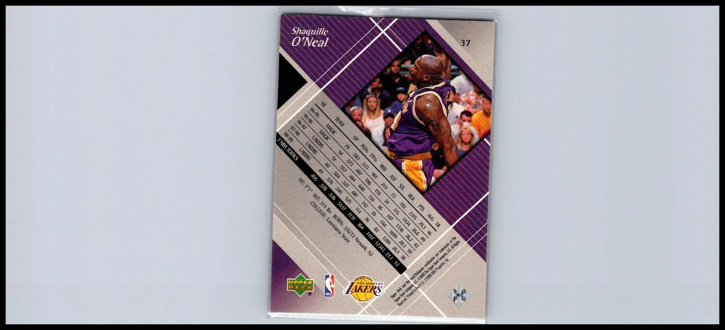 1999-00 Upper Deck Black Diamond #37 Shaquille O’Neal basketball card for collectors