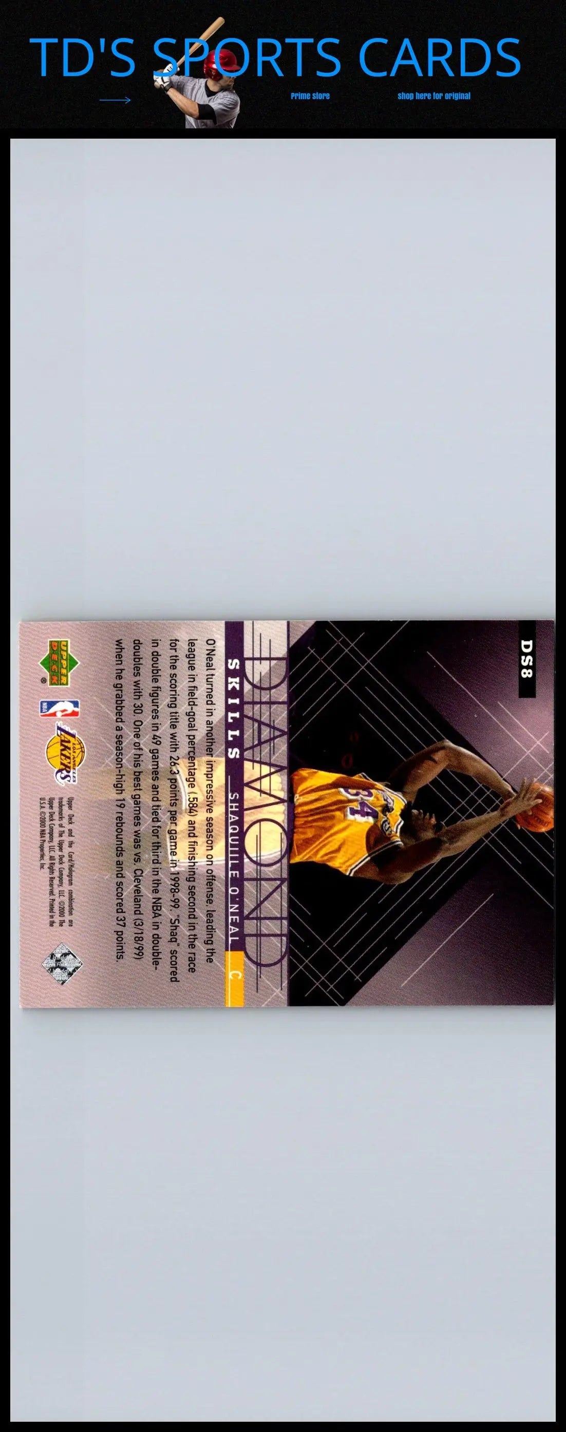 Kobe Bryant basketball card from 1999-00 Upper Deck Black Diamond collection