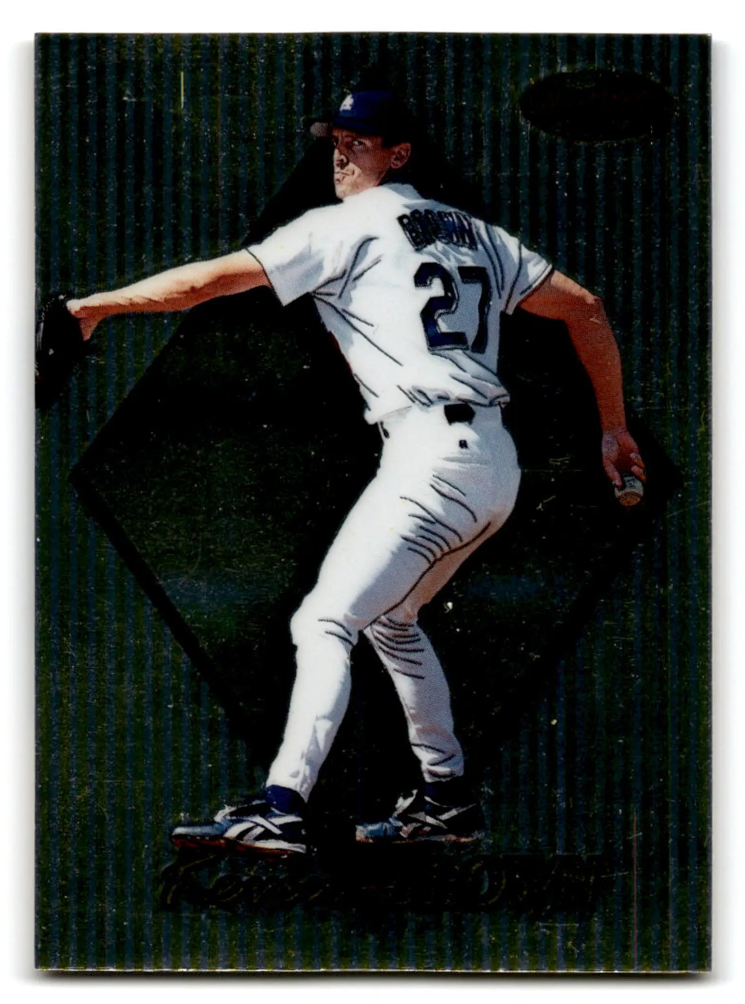 Baseball card featuring best Kevin Brown Los Angeles Dodgers pitcher in Bowman Baseball series