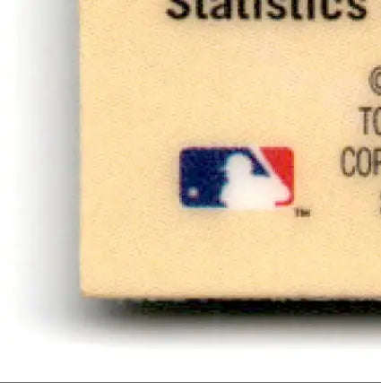 Part of a tan rectangular Bowman Baseball card featuring MLB and Los Angeles Dodgers logos