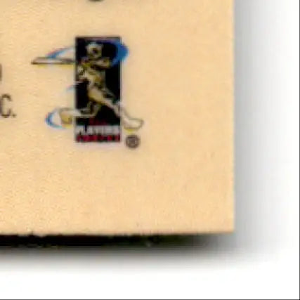 Bottom corner of 1999 Bowman Baseball’s Best Kevin Brown card with Los Angeles Dodgers logo