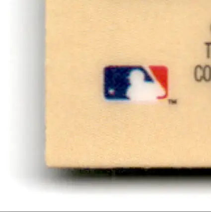 Bottom left corner of 1999 Bowman Baseball’s Best Kevin Brown Los Angeles Dodgers card with MLB logo