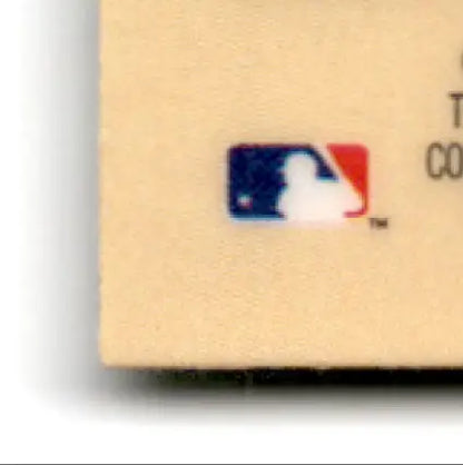 Bottom left corner of 1999 Bowman Baseball’s Best Kevin Brown Los Angeles Dodgers card with MLB logo