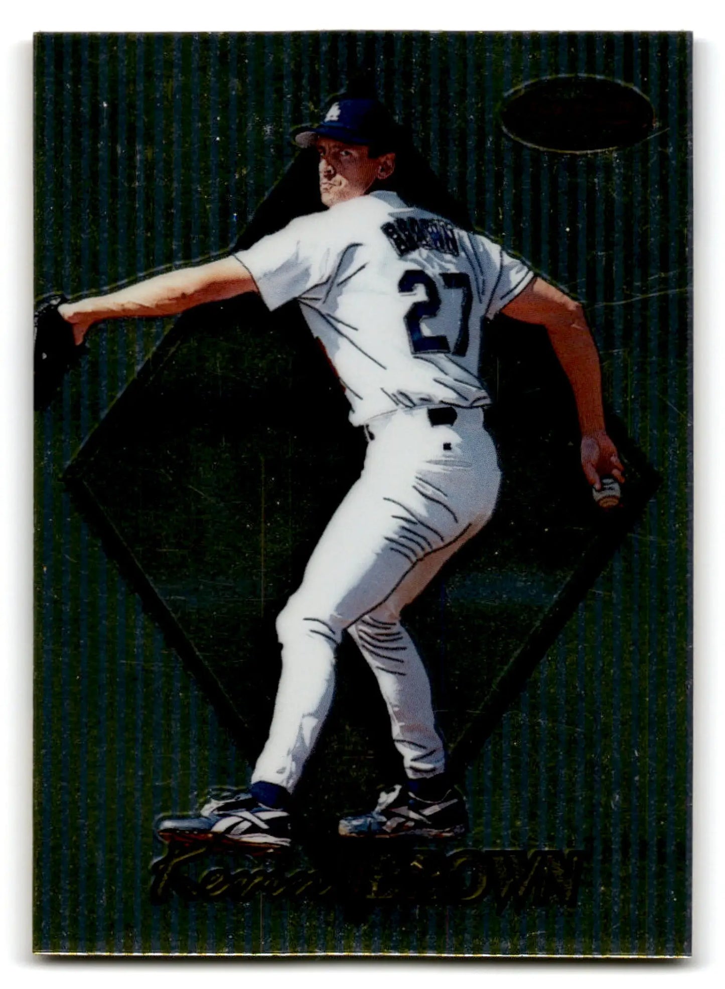 Baseball card of best Kevin Brown Los Angeles Dodgers pitcher from Bowman Baseball 1999