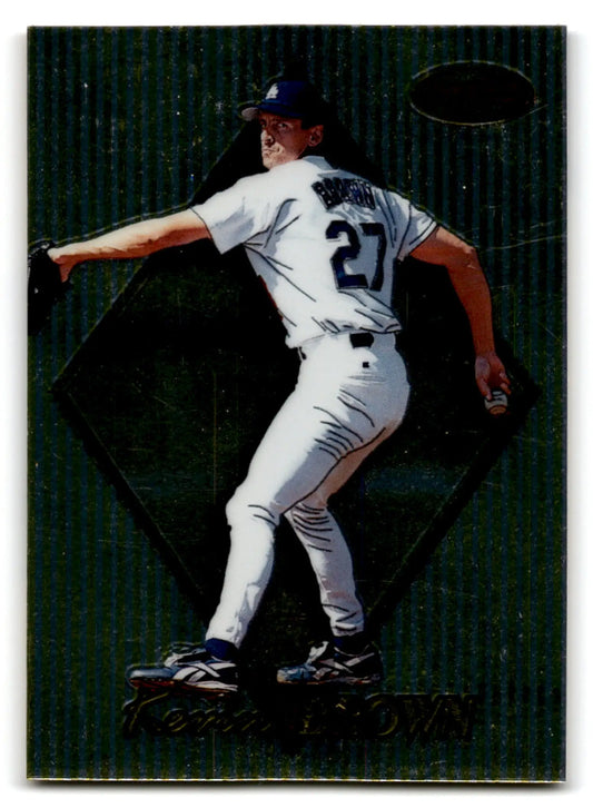 Baseball card of best Kevin Brown Los Angeles Dodgers pitcher from Bowman Baseball 1999