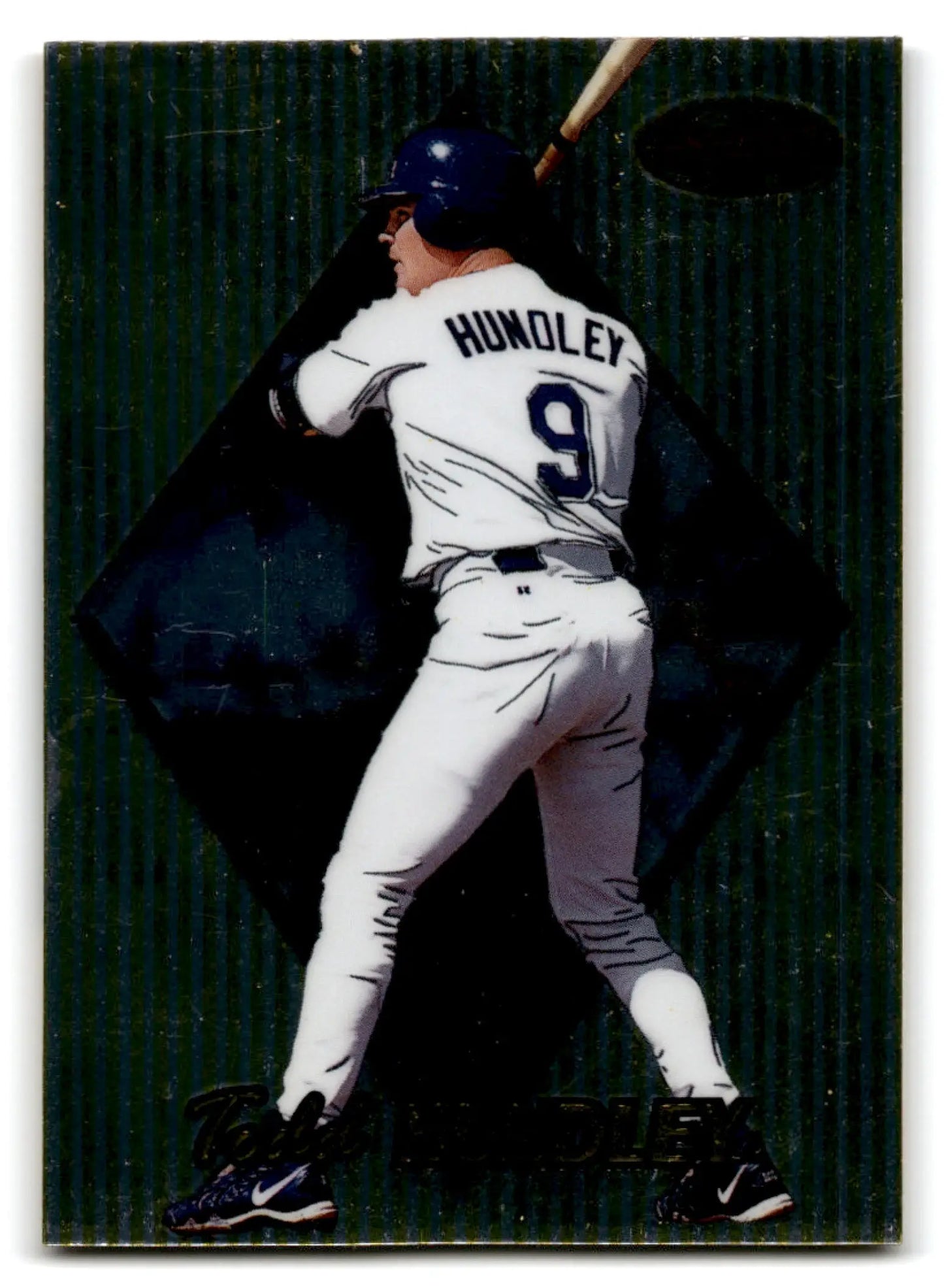 Baseball trading card of Todd Hundley in batting stance from 1999 Bowman Baseball’s Best series for Los Angeles Dodgers