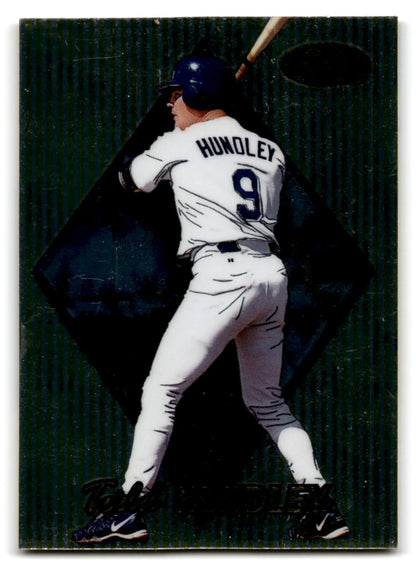 Baseball trading card of Todd Hundley in batting stance from 1999 Bowman Baseball’s Best series for Los Angeles Dodgers