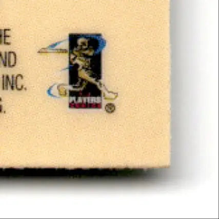 Corner of a Bowman Baseball card featuring a runner logo from the best Todd Hundley Los Angeles Dodgers set