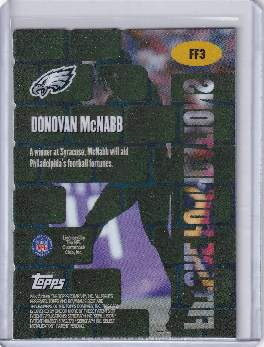 1999 Bowmans Best Future Foundations Refractor #FF3 Donovan McNabb - Eagles - Trading Cards