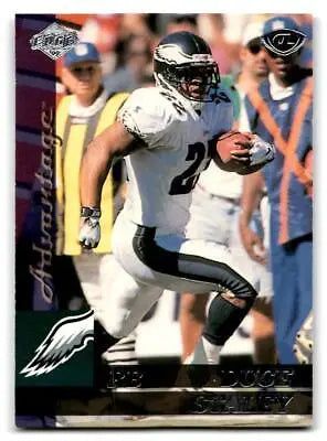 Duce Staley running with ball in 1999 Collector’s Edge Advantage trading card