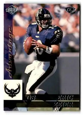 Football card of Eric Zeier from 1999 Collector’s Edge Advantage trading cards