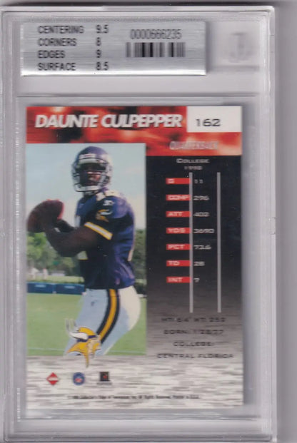 Graded Daunte Culpepper football card from Collectors Edge Fury BGS 8.5 series