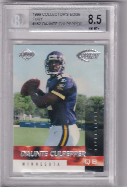 Graded 1999 Collectors Edge Fury BGS 8.5 Daunte Culpepper football card from Collectors Edge