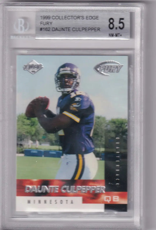 Graded 1999 Collectors Edge Fury BGS 8.5 Daunte Culpepper football card from Collectors Edge