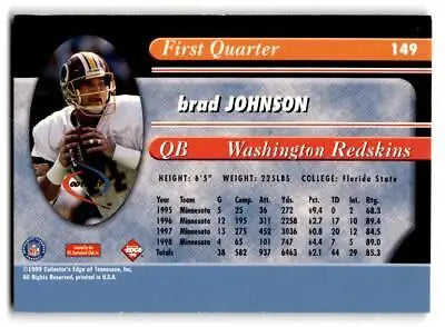 Brad Johnson trading card from 1999 Collector’s Edge Odyssey series #149